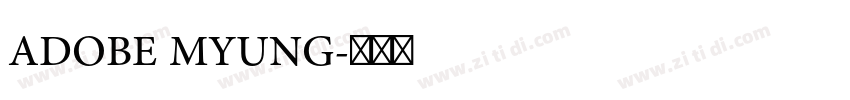 ADOBE MYUNG字体转换